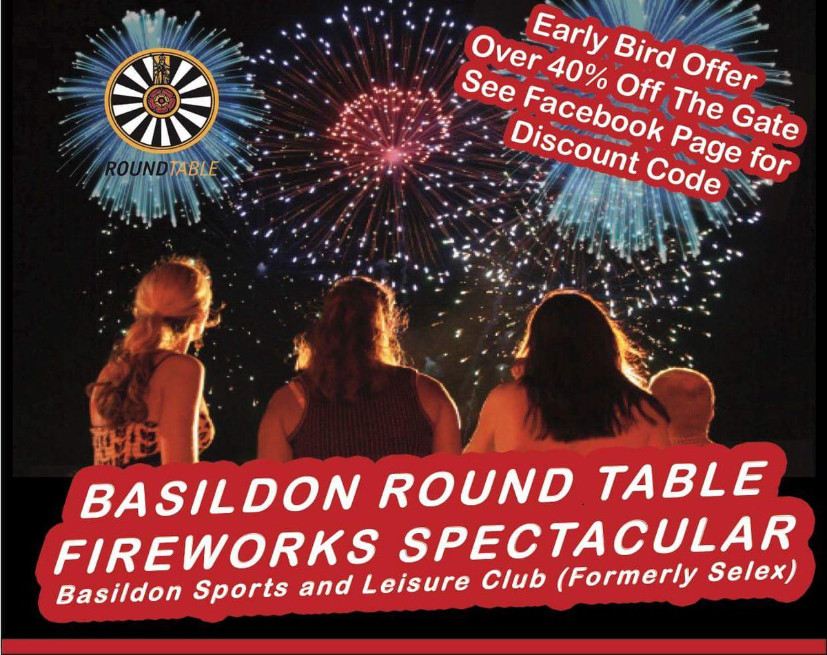 It's back !! Sunday 4th November - Basildon's BIGGEST AND BEST #CHARITY FIREWORK DISPLAY. Dont miss it. #roundtable #charity #donation #domore #fireworks #Essex #CharityTuesday #community #Basildon