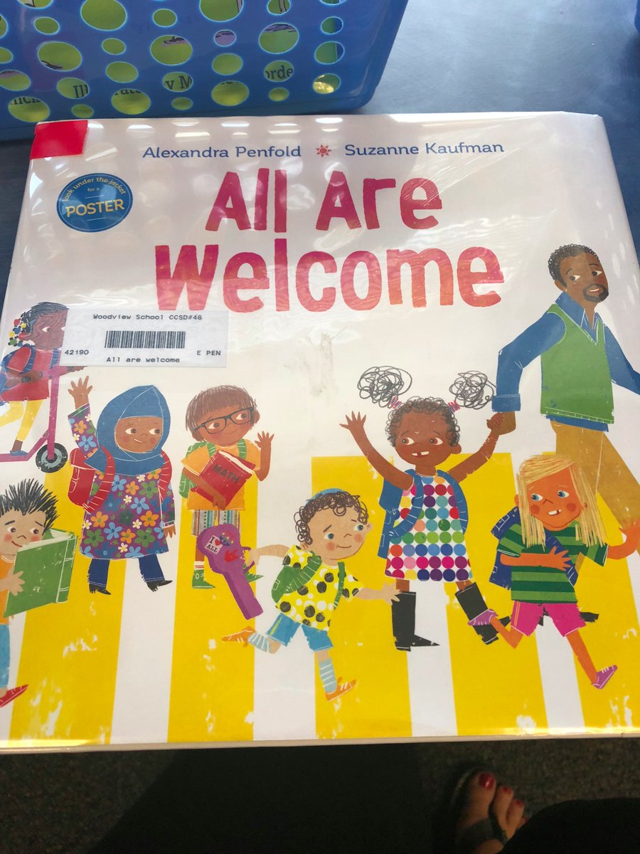 WvReading's tweet photo. Mrs. Lambie's class had a new friend join their classroom today!  "All  Are Welcome" was the perfect book to share for #classroombookaday!  Such  a great book to help welcome our new friend! @AgentPenfold and  @lilmonkeydraws @WV_Reading https://t.co/h8JunTsILp