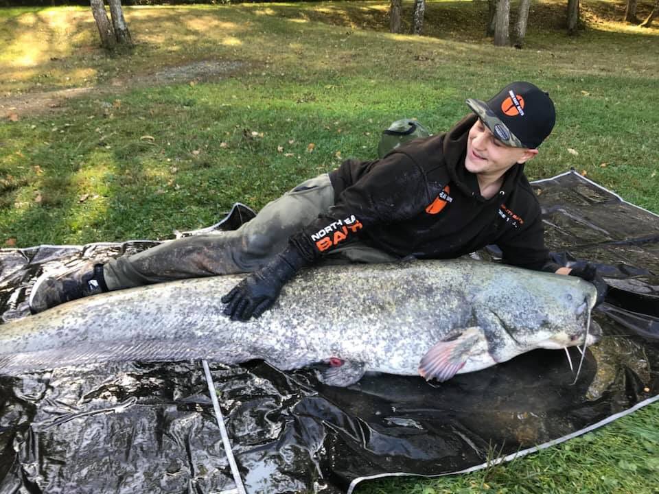 Northeastbaits2's tweet photo. So the boss and some of the lads are already smashin it up on their trip.  Amongst sturgeon, commons, mirrors being banked by the lads Jamie has also landed a 112lb catfish  
All over a good helping of NorthEastBaits and hemp 
More pics tomorrow #CatFishing #france #Cats https://t.co/BVt8tkeWIn
