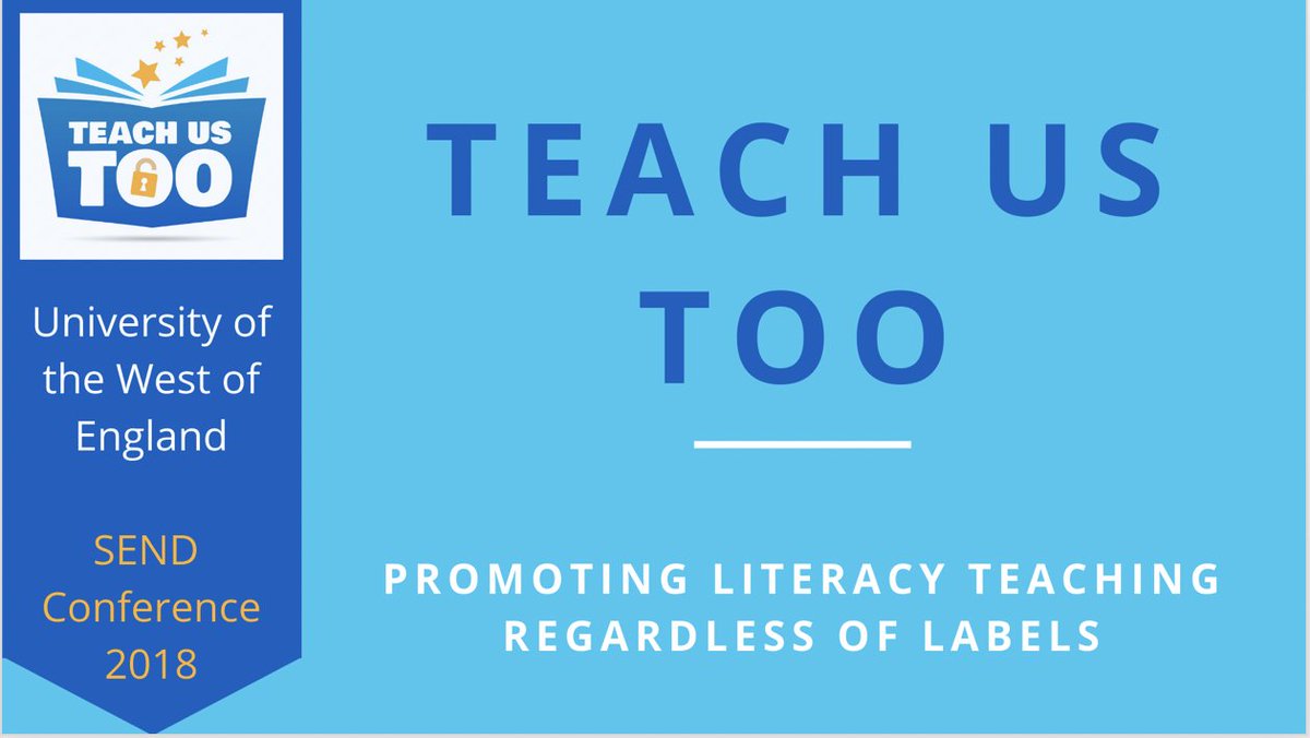 TeachUsToo's tweet image. Hope to have inspired the teachers of tomorrow to see beyond the label to the individual, have high aspirations for all pupils regardless of labels and #assumecompetence at the @UWEBristol SEND conference today alongside @knowle_dge and Four Acres Academy.
