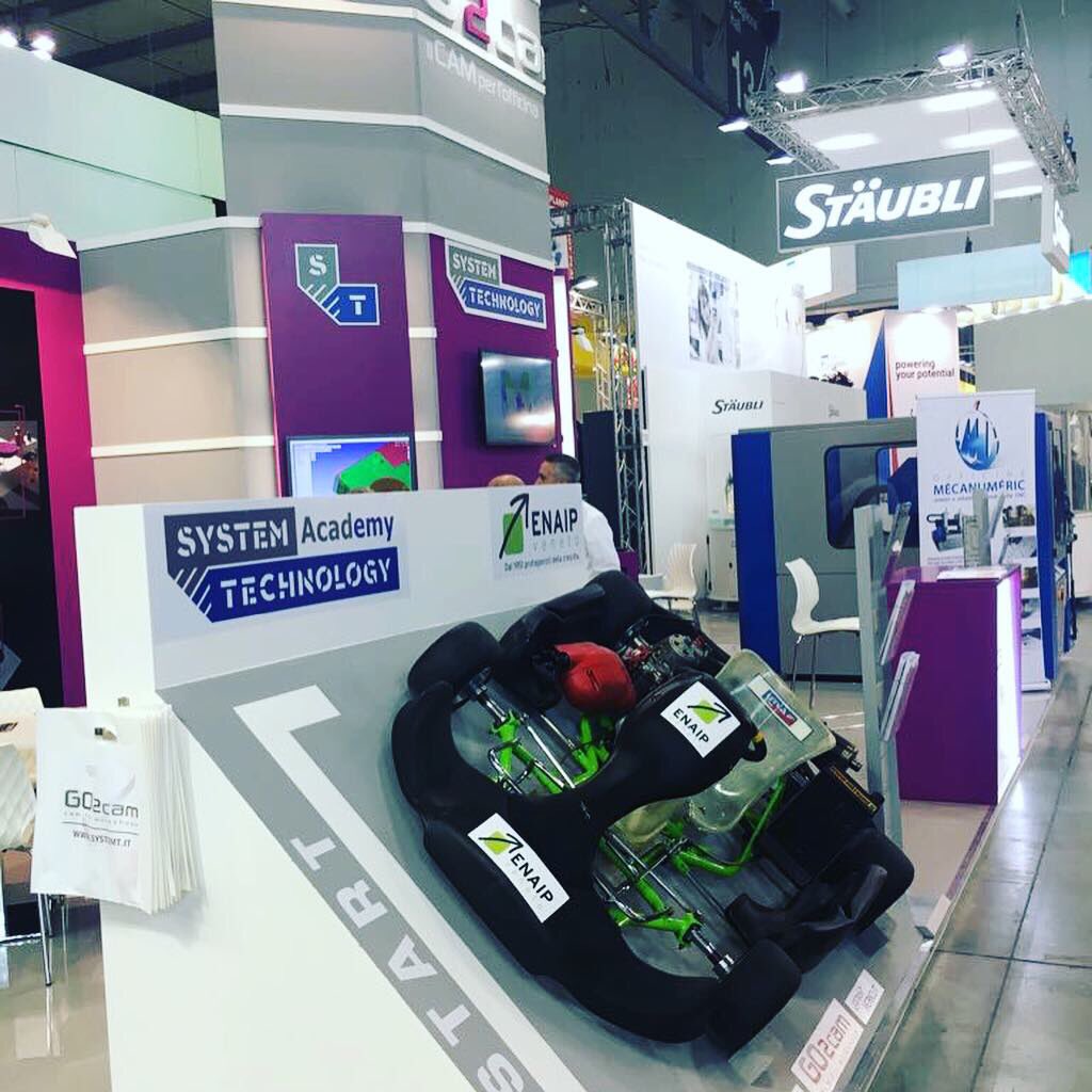 ENAIPVENETO's tweet photo. Siamo alla #BIMU2018 con i progetti della sede di #Cittadella. Eccovi le immagini direttamente dallo stand a Milano Fiere. #enaipveneto #go2cam #systemtechnologyacademy #cittadella #meccanica #meccatronica #formazioneprofessionale https://t.co/9qa6dwVLHN