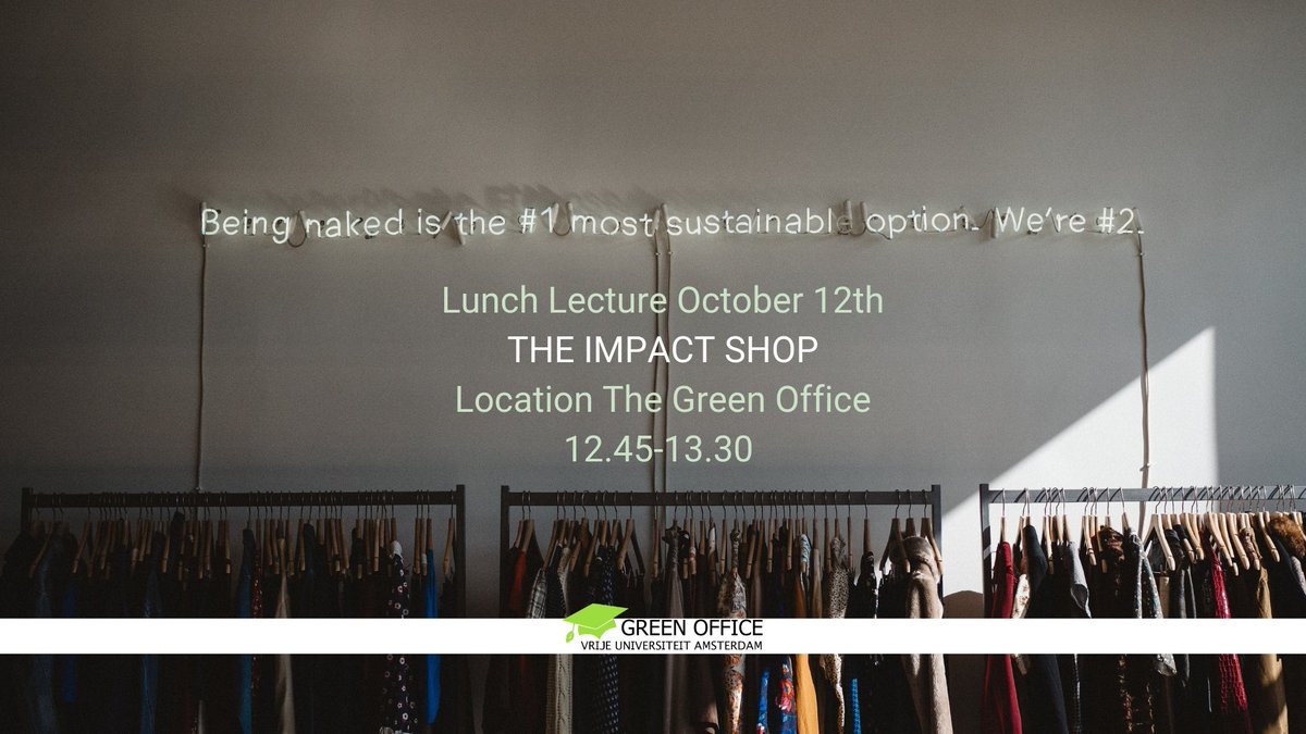 This week is #Dutch #Sustainable #FashionWeek In honour of this special week Chanel Trapman, co-founder of <a href="/theimpactshop/">The Impact Shop</a> , will give a lecture about sustainable fashion this Friday @ The Green <a href="/GreenOfficeVU/">Green Office VU</a> instagram.com/theimpactshop/…