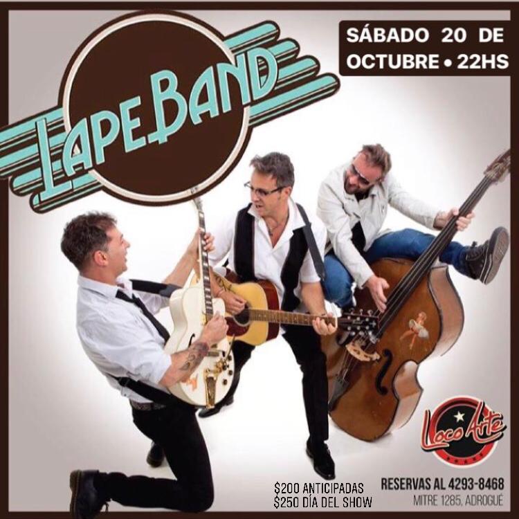 ¡Volvemos a Adrogué! ¡Volvemos a <a href="/LocoArteAdrogue/">Loco Arte</a> ! Ya podés sacar las anticipadas a $200... ¡Después no digas que no te avisamos! #BuenMartes #Lapeband <a href="/sergiolapegue/">Sergio Lapegüe</a> <a href="/HernanPalazzo/">hernan palazzo</a> <a href="/javierlbenitez/">Javier Benitez</a>  <a href="/JerryRock4/">Jerry®️</a>