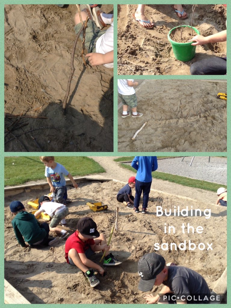 Outdoor learning. Collecting sticks to build forests, cakes, huts,and traps. #tldsblearns #tldsbkteach