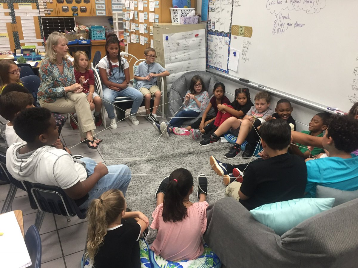 rlmeyer6's tweet image. Problem solving, planning and FUN during morning meeting in Mrs. Fritz’s 4th grade class!! #theCLESway