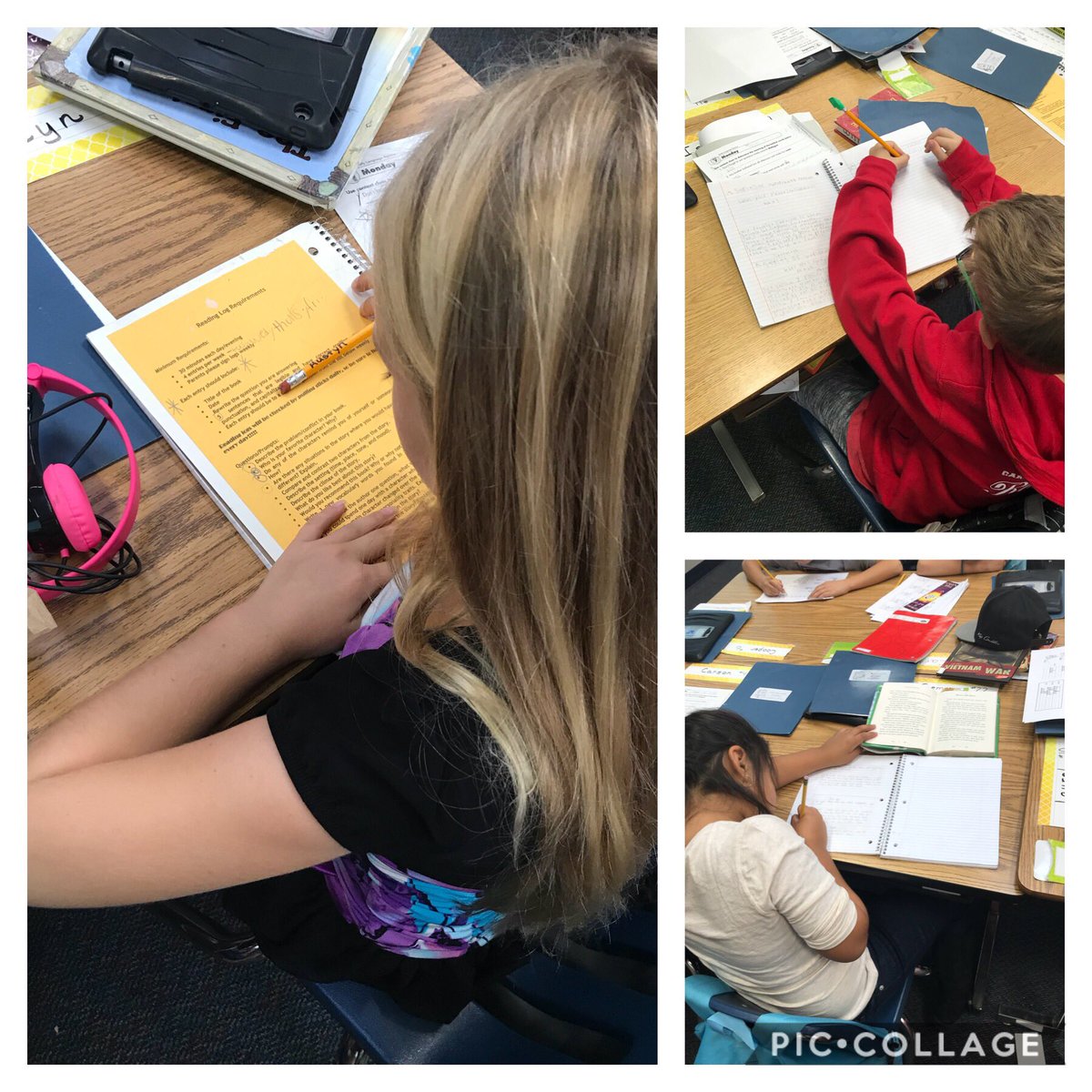 Our first #LiteracyLap to highlight literacy in classrooms at <a href="/SSDCOaks/">Red Hawks</a> brings us to Mrs. Willams’ class! Every night her students read a book they enjoy. The students then respond to writing prompts designed to enhance reading comprehension! #santeesd <a href="/SSDKristin/">Kristin Baranski, Ed.D</a> <a href="/drsmpierce/">Dr. Stephanie Pierce</a>