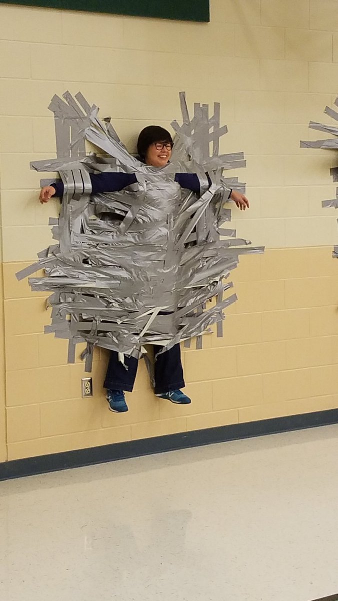 A HUGE shout out to everyone that helped <a href="/NISDLangleyES/">Ralph Langley Elementary</a> raise money with @ApexFunRunSA to help fund our field trips for the year! The students had a blast duct taping Principal <a href="/AydeeUfland/">Aydee Ruiz-Ufland</a> &amp; <a href="/CoachGonzalez37/">John Gonzalez</a> to the wall today! Thanks <a href="/JamminJohnny13/">Johnny Mata</a>!