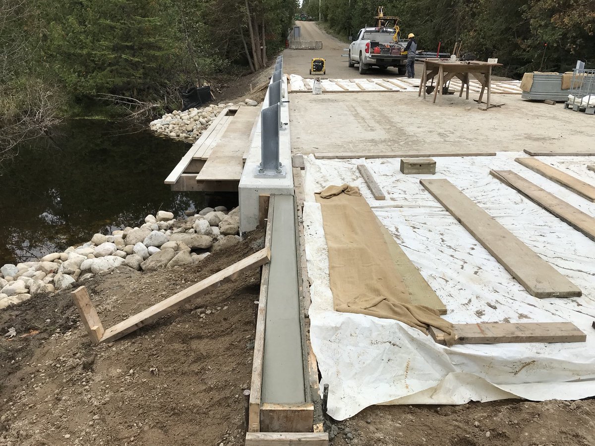 We poured the approach slabs and curbs in Erin. This marks the end of the concrete work for this project. #singletear