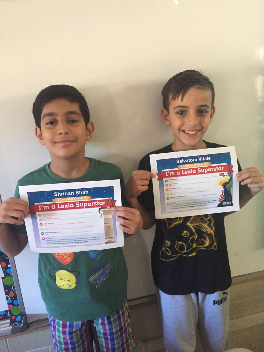 Room 114’s first Lexia superstars!!!