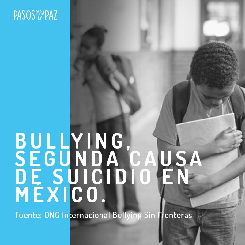 ¿Sabías que el bullying es la segunda causa de suicidio en México entre adolescentes? 

¡Es una cifra alarmante! Demos la importancia necesaria a esta elevada estadística ¡Juntos podemos hacer el cambio!