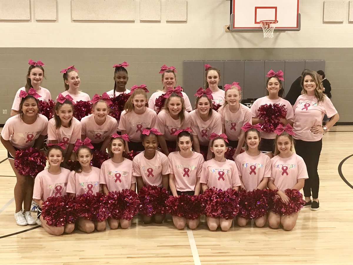 Pink Out pep rally was a SUCCESS! These ladies did a fantastic job! 💕 #WMSWarHawks #WMSCheer #WarhawkNation