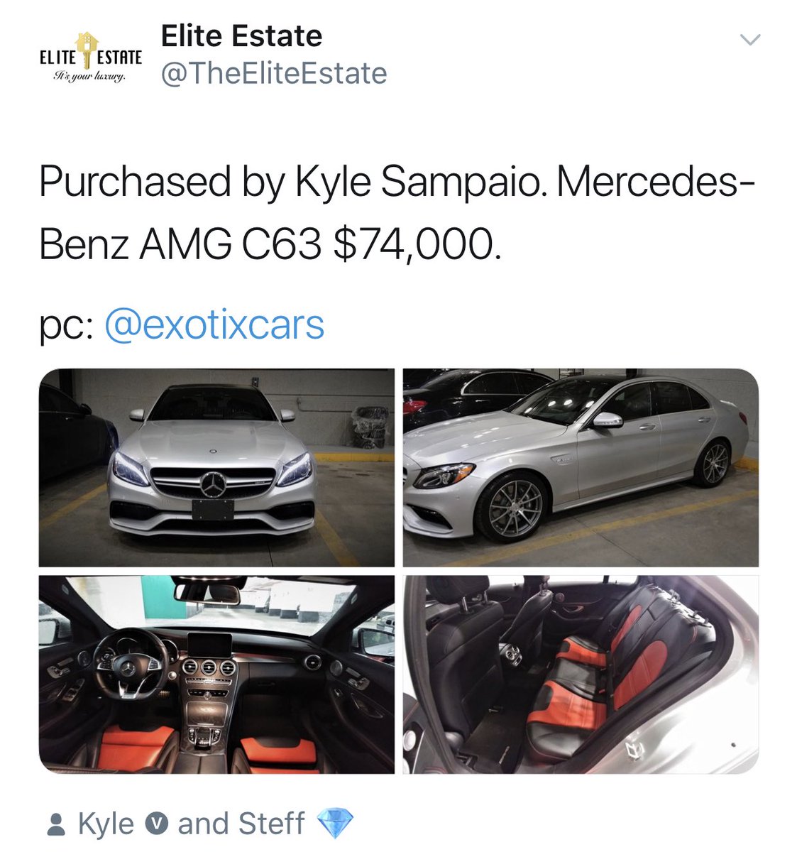 lashadespace's tweet photo. LIT: Kyle Sampaio splurged spending an accumulative total of $141,000 on two cars for his girlfriend, Lala, and her best friend, Steff! https://t.co/w85DnSm9AX