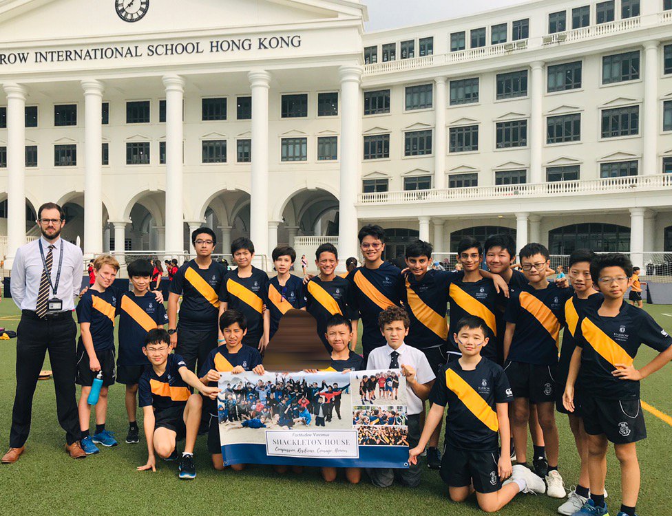 HHKSShackleton's tweet photo. Primed and ready to go! The Year 8 #boysofshackleton are a force to be reckoned with. To the starting blocks... @HarrowHKSport @Harrow_HK #boysofresilience #boysofhonour https://t.co/H9rB2dqWBd