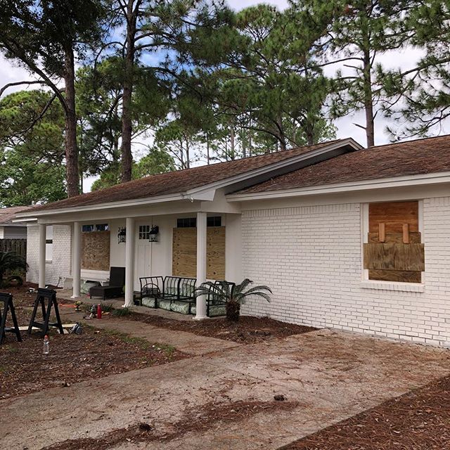 Got the house boarded up and we’re on our way 🌪 #hurricanemichael will knock at our doorstep at 8 o’clock tonight, but we won’t be there