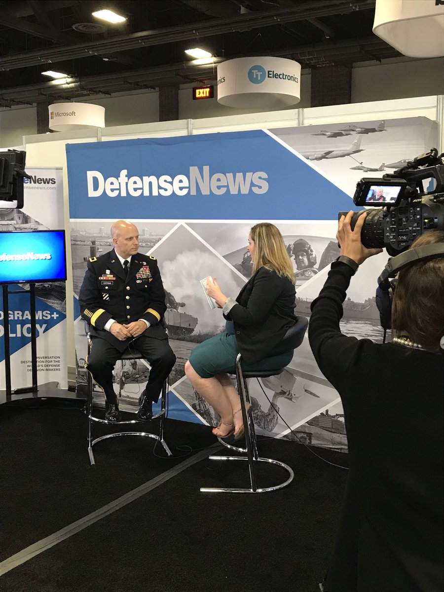 NGCVCFT's tweet image. Sitting down with @JenJudson  from Defense News to discuss the @NGCVCFT - our focus is the Solider #CombatOvermatch #FuturesCommand @armyfutures @defense_news