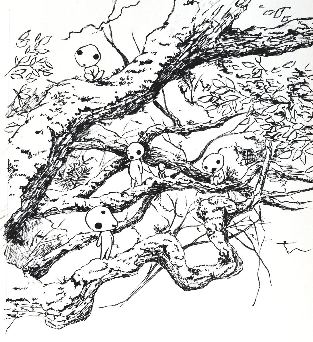 Kodama #inktober2018 #inktober