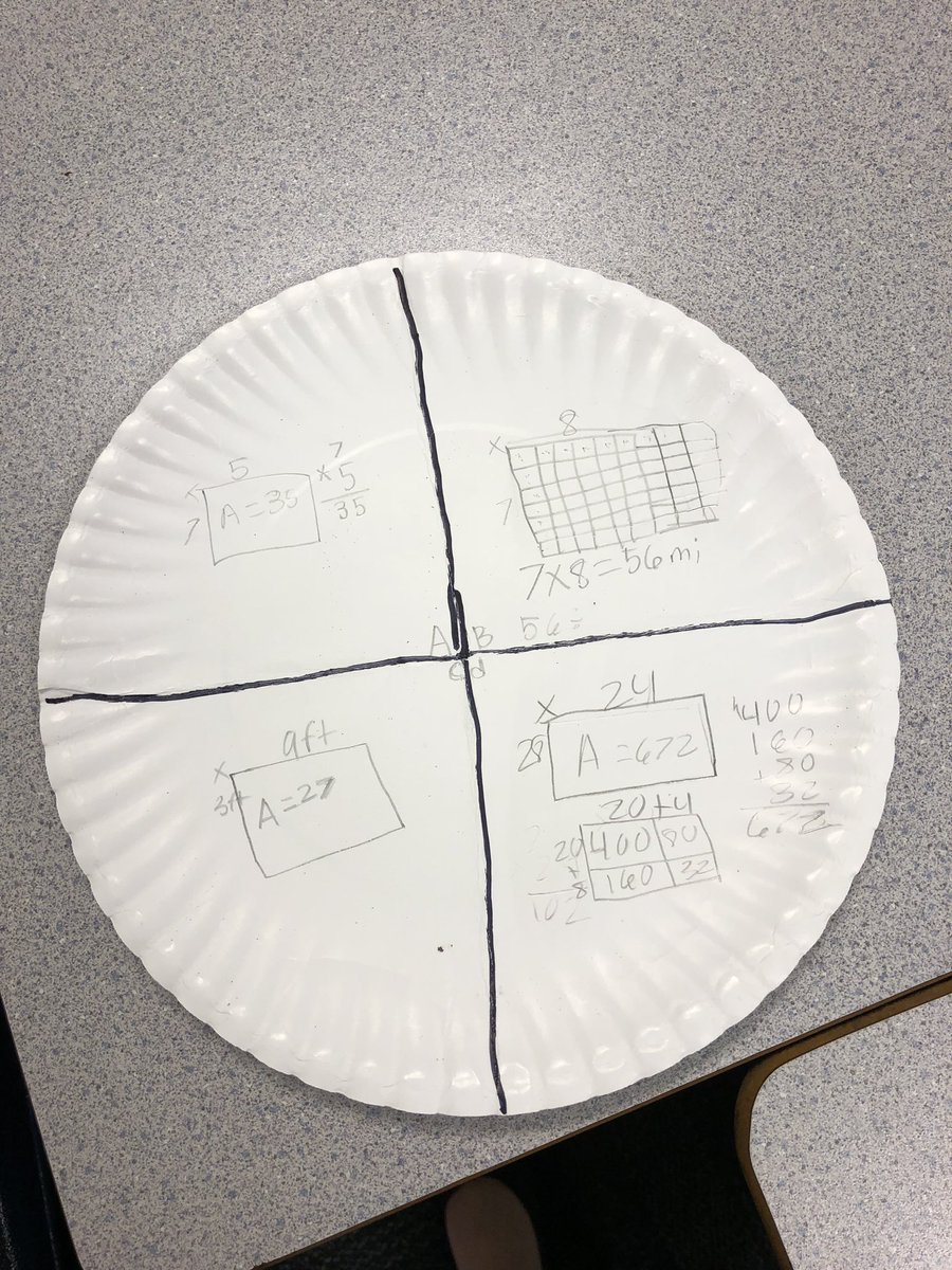 Students were connecting multiplication to area <a href="/KDavisElem/">Kenneth Davis Elem</a>! <a href="/mathmisd/">MISD Math Department</a> #4thgrademath