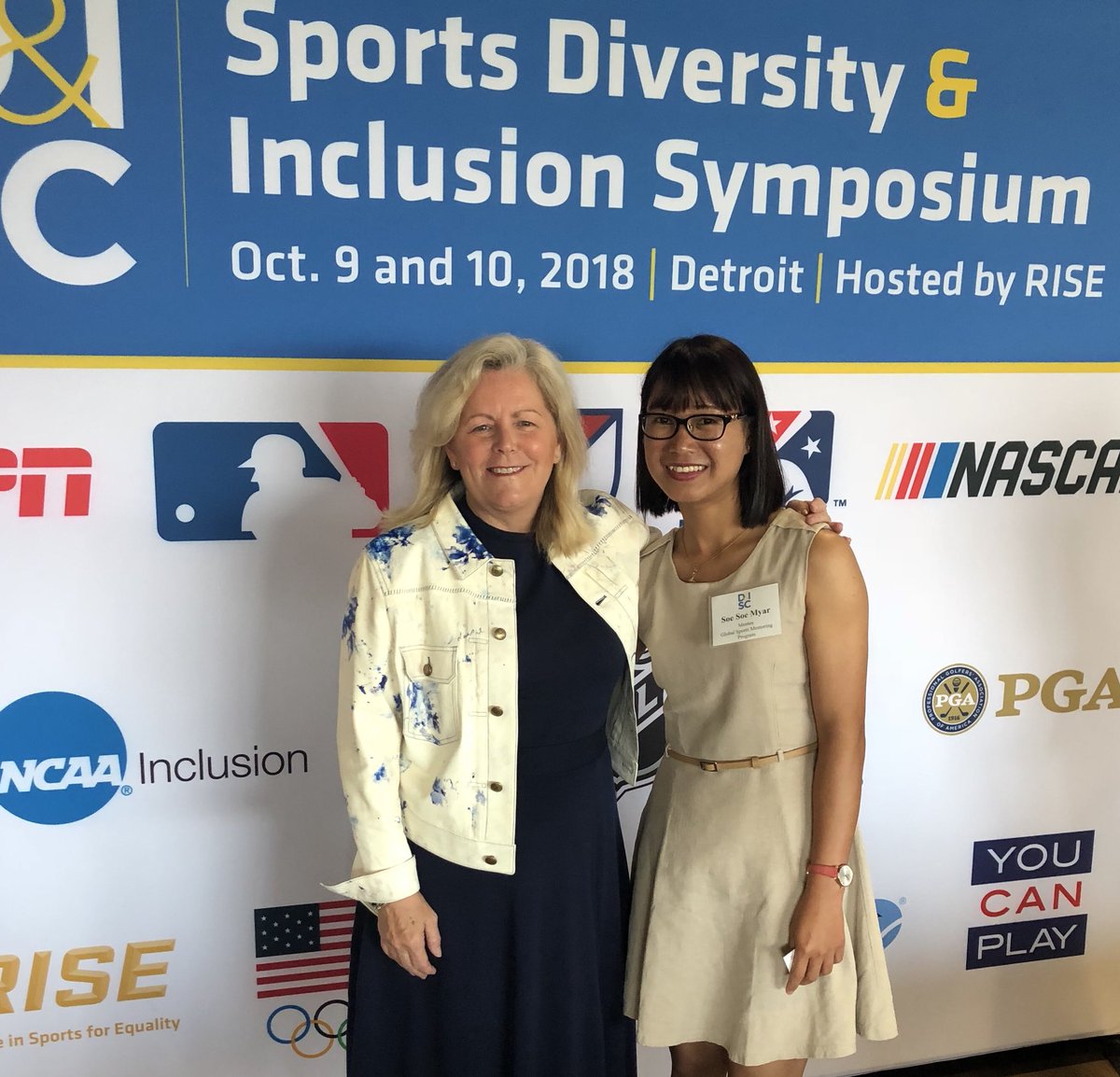 SoeSoeMyar3's tweet image. With my great mentor, Chief Executive of Professional Tennis, USTA at #DISCsymposium2018 to learn more and  #Empowerwomen thanks #GSMP2018 and #USTA