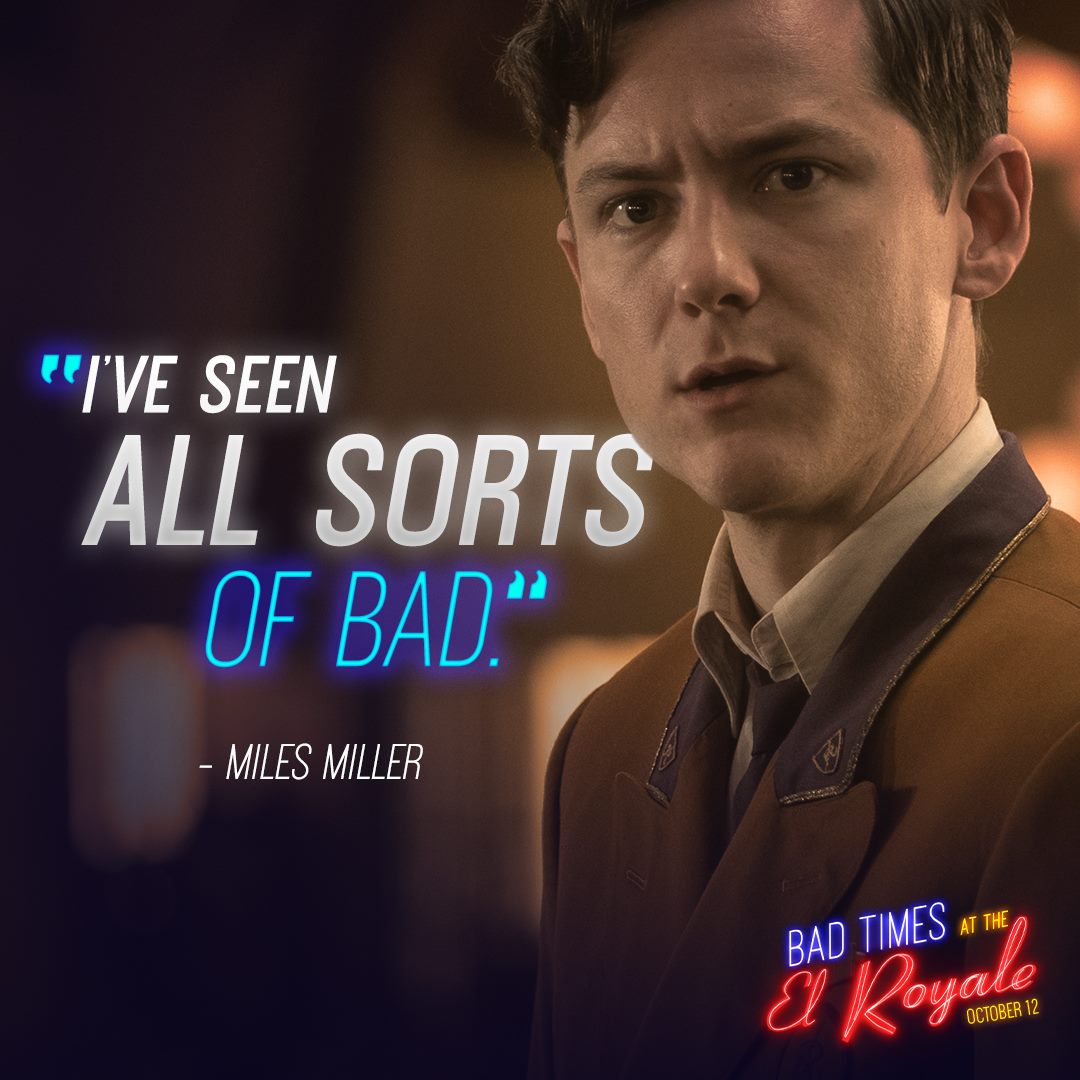 MainGate10's tweet photo. BAD TIMES AT THE EL ROYALE premieres 10/11--get ADVANCE TICKETS here: https://t.co/NTqMB6sz83 https://t.co/RaL2nVfIoH