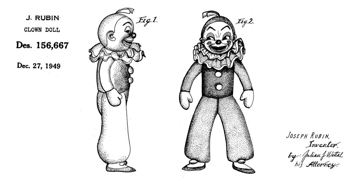 Creeping you out since 1948. #CreepyIP Check out more clown #IP on our Instagram page bit.ly/instaUSPTO only if you don't have coulrophobia.