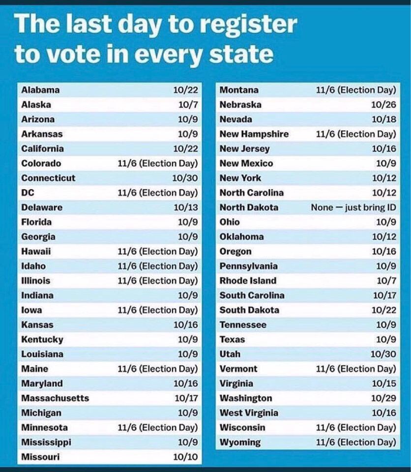 NeumannPolitics's tweet image. Hey PA people, this is it! Register today or forever hold your peace. Seriously that’s the rule! You can’t complain if you can vote and choose not to!