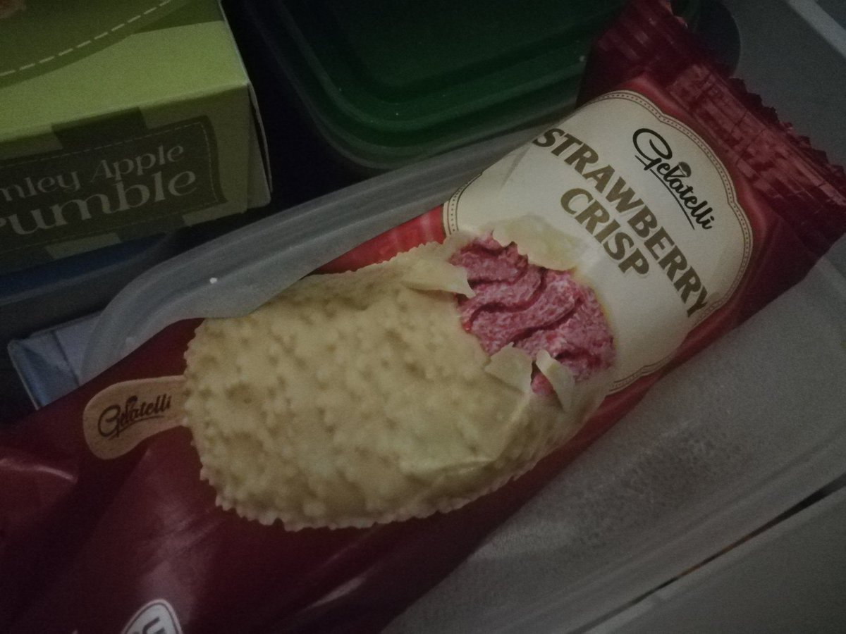 To ensure I got my chops around the last <a href="/LidlUK/">Lidl UK</a> strawberry crisp ice-cream I hid it in a different freezer drawer. Have to be cunning in this household! And yes it was blooming delicious! #naughtymummy #sorrynotsorry