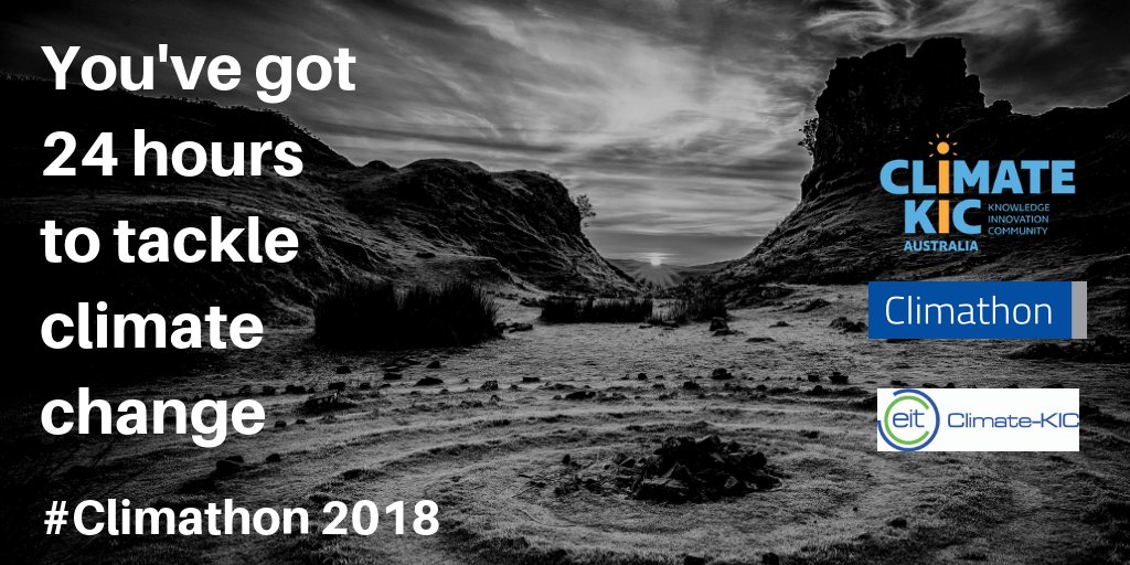 climate_kic_aus's tweet photo. Please RT: On October 26 and 27 you will have the opportunity to develop innovative solutions to tackle climate change, all while meeting new friends and learning new skills. Sign up now and get along to one of the 8 Australian cities hosting #Climathon https://t.co/jkRU8lZpis https://t.co/PedwasTJv7
