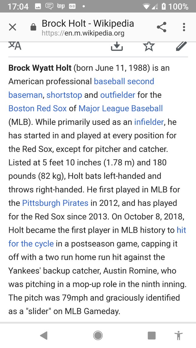 Traceynyy's tweet photo. I just HAD to more accurately set the tone surrounding Holt's HR last night. It is now more specific and appropriately less dramatic. #Wikipedia #WikiEditor ๐๐ป
UMMMM... Go #Yankees!! #NotDoneYet #ALLIN #WinOrPlayPuttPutt... I still have #PinstripePride, do you?! https://t.co/1rdFet03LR