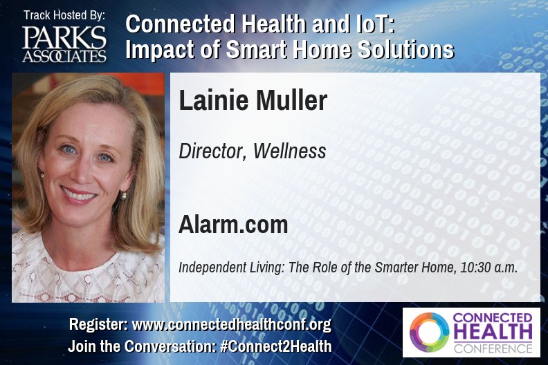 Join <a href="/AlarmDotCom/">Alarm.com</a> at <a href="/ParksAssociates/">Parks Associates</a>’ #Connect2Health workshop on Oct 17 to hear insights on how the evolving #smarthome will help make #aginginplace more convenient and comfortable: bit.ly/2O7hIDC