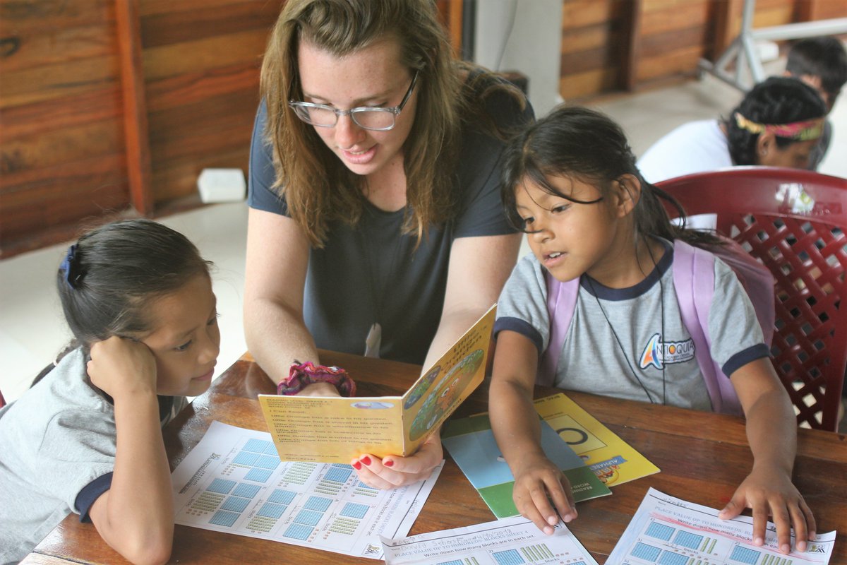 JKC_Ecuador's tweet photo. Another shout out to Living and Learning in Quito for coming down and spending a couple days working in the classroom and around campus! Here are pictures of the team reading, leading projects, and playing games with our students. #projectbasedlearning #shorttermmissions https://t.co/QrcIsA585Z