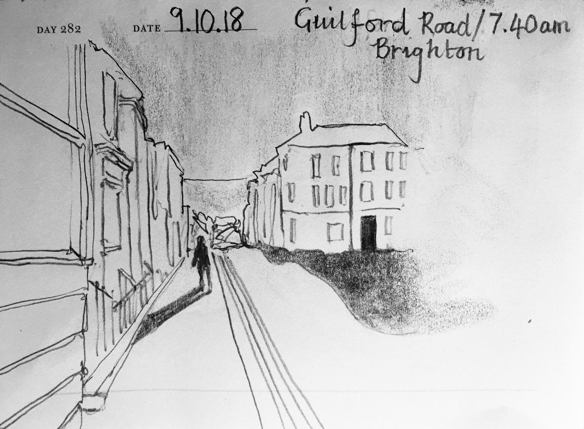 Venster67's tweet photo. One Sketch A Day_9.10.18
'Guilford Road / 7.40am'
Brighton
#guilfordroad_brighton #brighton #upforwork #tothestation #brightonstation β¦@StationBrightonβ© https://t.co/gX1wRsjxQz