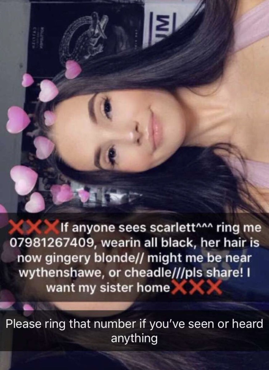 emilytorbittx's tweet photo. A girl from my school has gone missing n reported missing to th police. Pls rt / in the MCR area. https://t.co/c4uDBsrsGJ