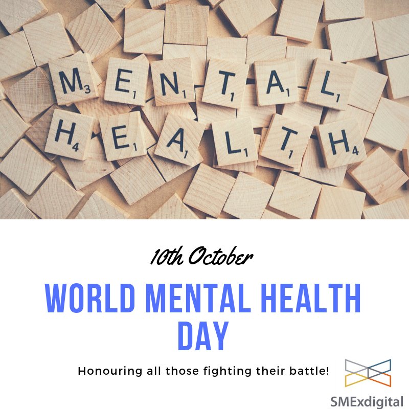 SMExdigital's tweet photo. Today is World Mental Health Day! SMEx Digital would like to honour all those fighting their own battle.
#WorldMentalHealthDay2018 #mentalhealth #MentalHealthAwarenessWeek #smexdigital #Awareness https://t.co/QoDvvq15cG