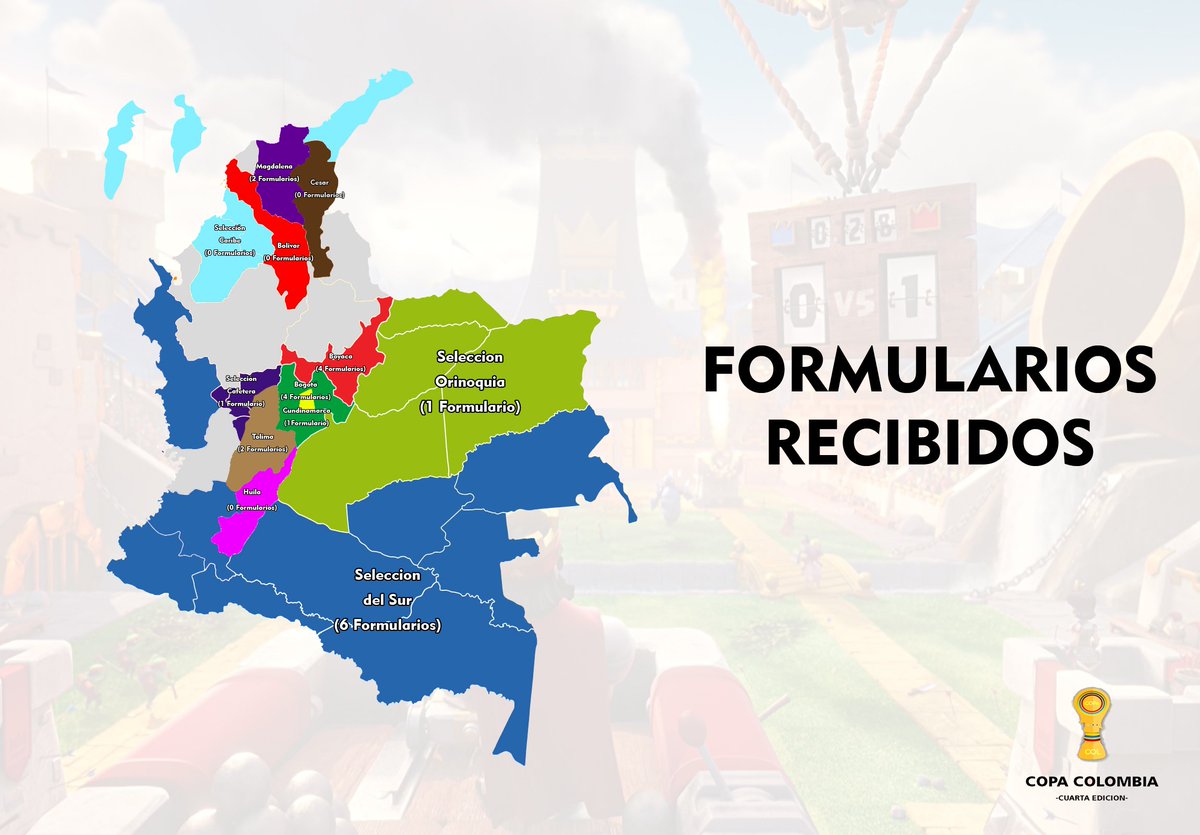 A casi un dia de abierto el fomulario de inscripción ,hemos recibido un total de 22 respuestas,asi que si deseas inscribete para postularte a capitan,estas a tiempo ...

docs.google.com/forms/d/1OMYg3…

Especialmente si eres de estas selecciones:

-Sel.Caribe
-Cesar
-Bolivar
-Huila