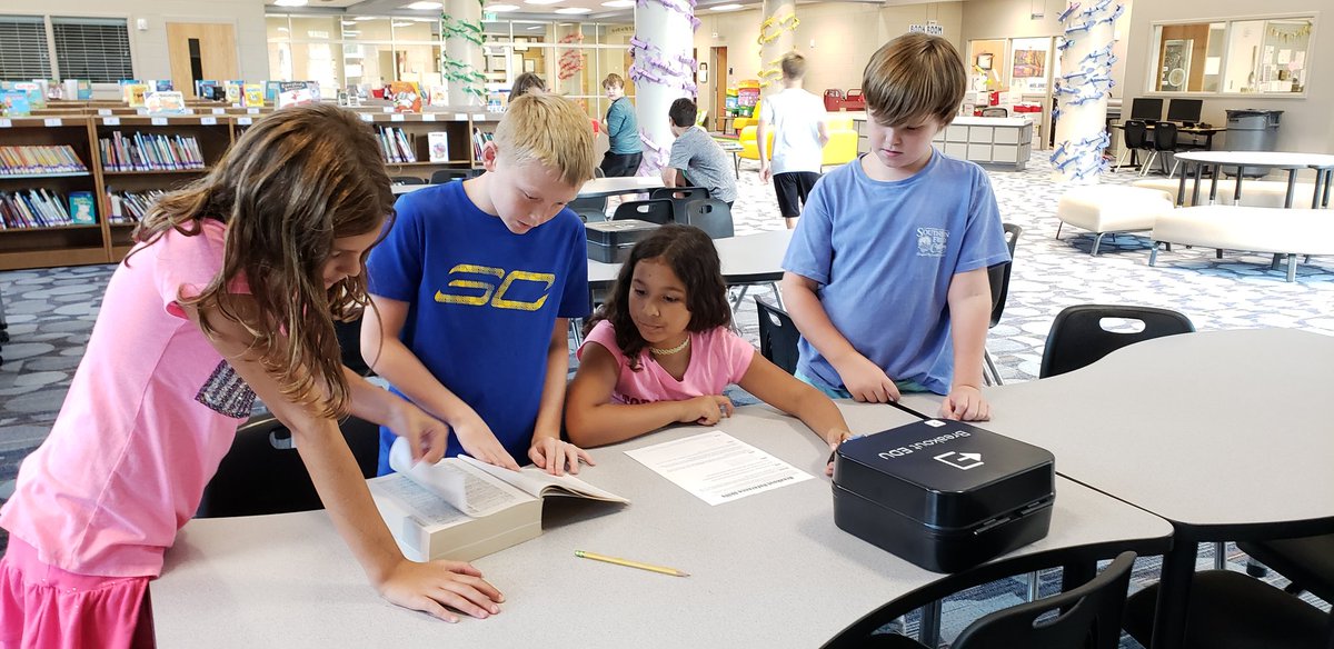 TPykes's tweet photo. We had such a blast breaking out with reference skills today! Then they had to use their skills to make a flipgrid! One of my favorite days this year by far! @shultzmedia @SaraKornegay1 @breakoutEDU @Flipgrid https://t.co/U7JsFhTBDX