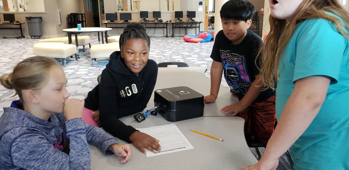 TPykes's tweet photo. We had such a blast breaking out with reference skills today! Then they had to use their skills to make a flipgrid! One of my favorite days this year by far! @shultzmedia @SaraKornegay1 @breakoutEDU @Flipgrid https://t.co/U7JsFhTBDX