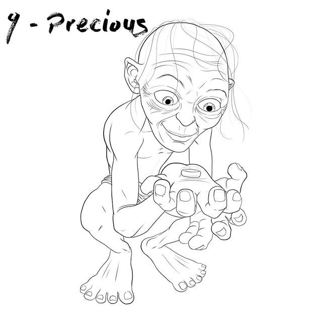 Gollum Coloring Pages