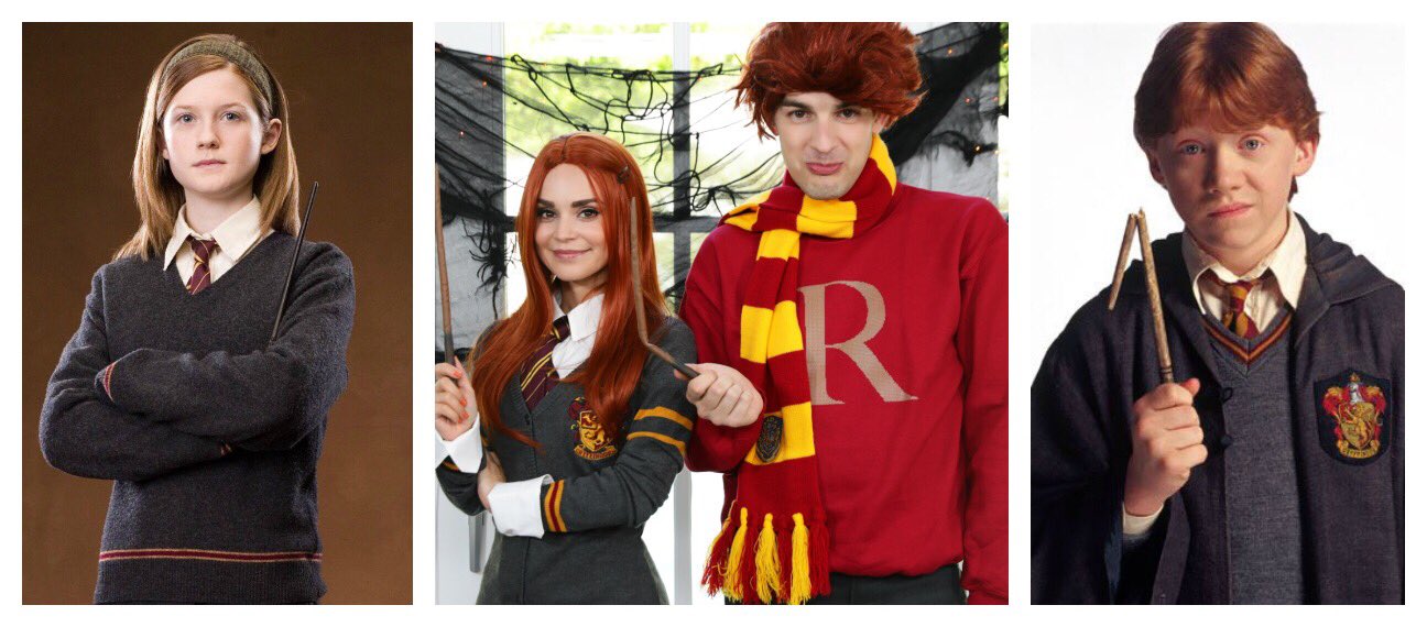 Rosanna Pansino on Twitter: "Sibling Halloween Costumes: Ginny and Ron  Weasley! ⚡️🧙🏼‍♀️🧙🏼‍♂️ https://t.co/e96vrpXoR2 https://t.co/wx0xyQLcCN"  / Twitter