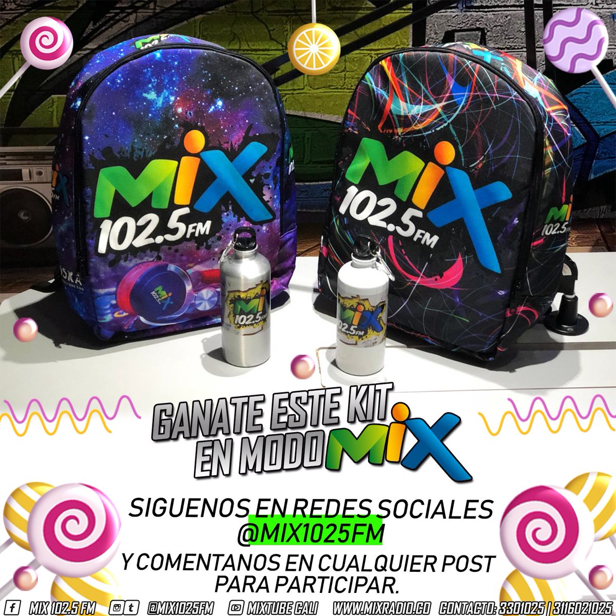 mix1015fmcali's tweet photo. Llévate este #KitMix con la emisora que COMANDA para que te pongas en #ModoMix https://t.co/J29fcWUURu