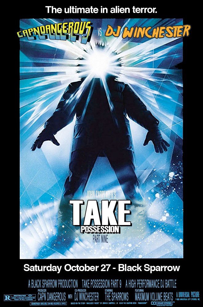 Heyyyy! It’s time once again to mark your calendars for the best dance party of the year! Myself and the nefarious <a href="/capndangerous/">Javin Rusco</a> are taking over <a href="/BlackSparrowPub/">BLASP!</a> for our 9th (!) annual Halloween rager. Oct 27 - See you there!!! 🎃👻🧟‍♂️