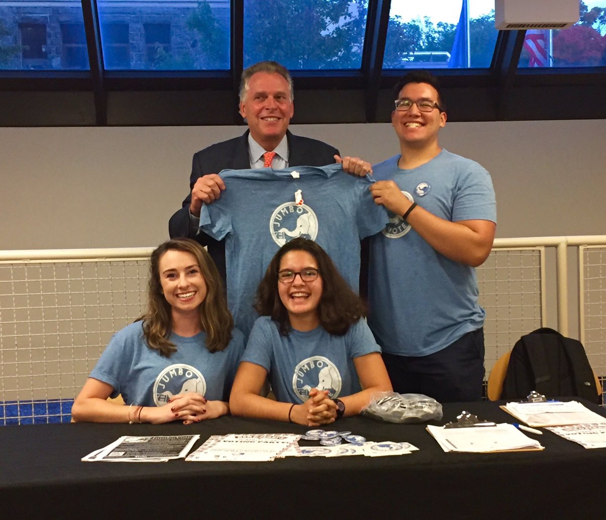 jumbovote's tweet photo. Happy to have @TerryMcAuliffe at our table for the @TischCollege Distinguished Speaker Series event this evening! #jumbovote #VoteEverywhere https://t.co/nzRs4RJsYf