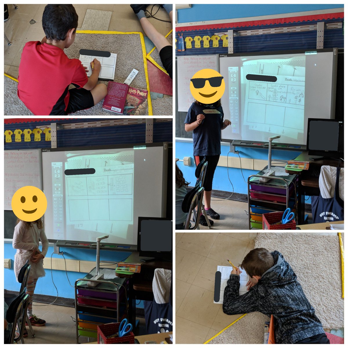 Fourth grade ss created storyboards to help visualize their books and then shared with their peers. #TeamTiger #TigerTown @NutSwampTigers #MTPSPride