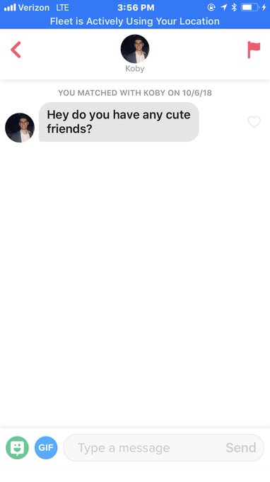 Thanks for the match buddy. #tinder https://t.co/HckuB3NDV9<a href="/tag/tinder"class="tags">#tinder</a>