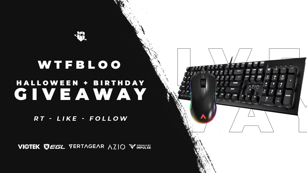 BDOBloo's tweet photo. Here we go! 
Enter the Birthday + Halloween Giveaway! 
Winners will be announced on our Halloween Stream!

https://t.co/hgsaWJu1JE

#NoPantsZone #WBG #Azio https://t.co/UY6oVp3oEW