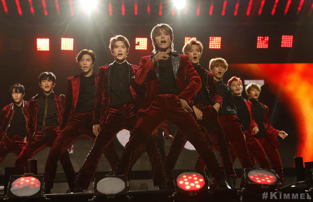 AppleMusic's tweet photo. Our #UpNext artist, @NCTsmtown_127 took over @JimmyKimmelLive last night! 🙌
Watch their film here, only on Apple Music: https://t.co/sCA47QxPhN https://t.co/grw2OPjyld