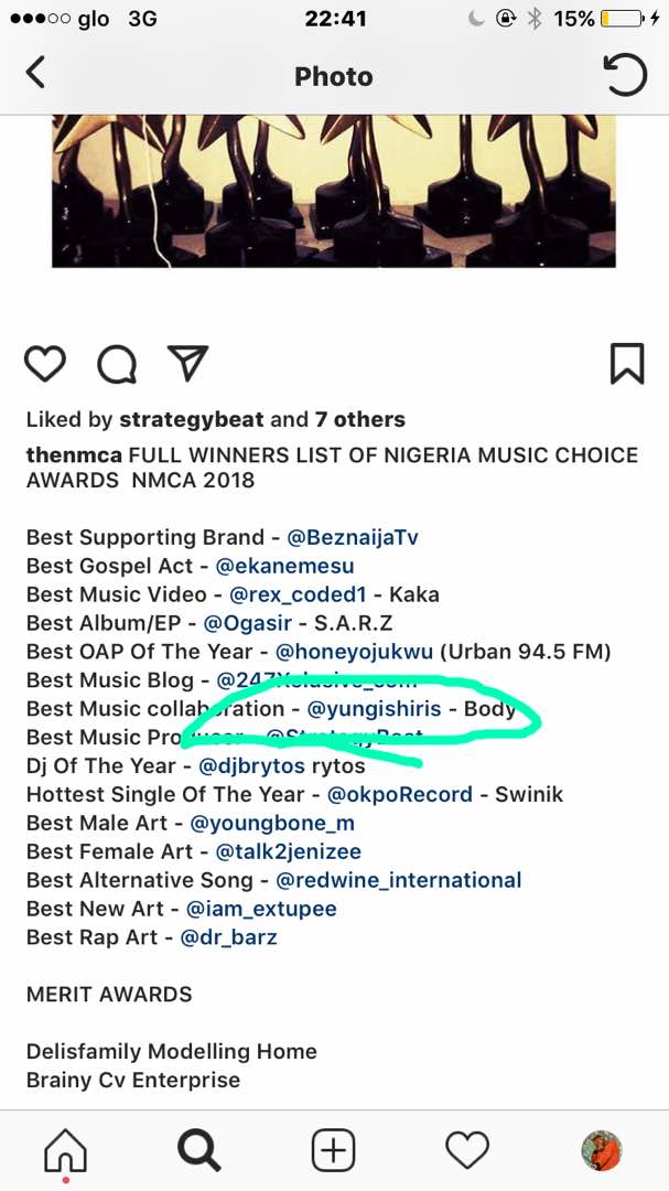 Jockeyworldrec's tweet photo. Thank you @theNMCA for the award BMC @IrisYungish x @Dremodrizzy #Body
Thanks goes to everyone who voted and participated, God bless you all!
#BestMusicCollaboration #YungishDremo #DJWR https://t.co/XVvrf9hcgH