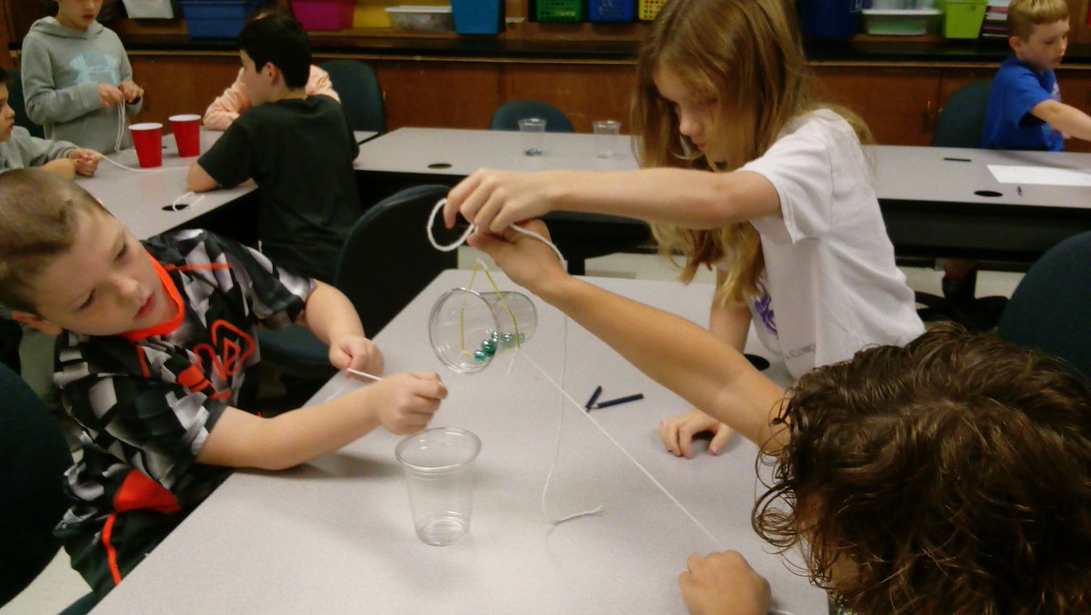 WrightstownGr4's tweet photo. STEM 2018 off and running:  Transporting those marbles was tricky! https://t.co/A2bsjp5Odd