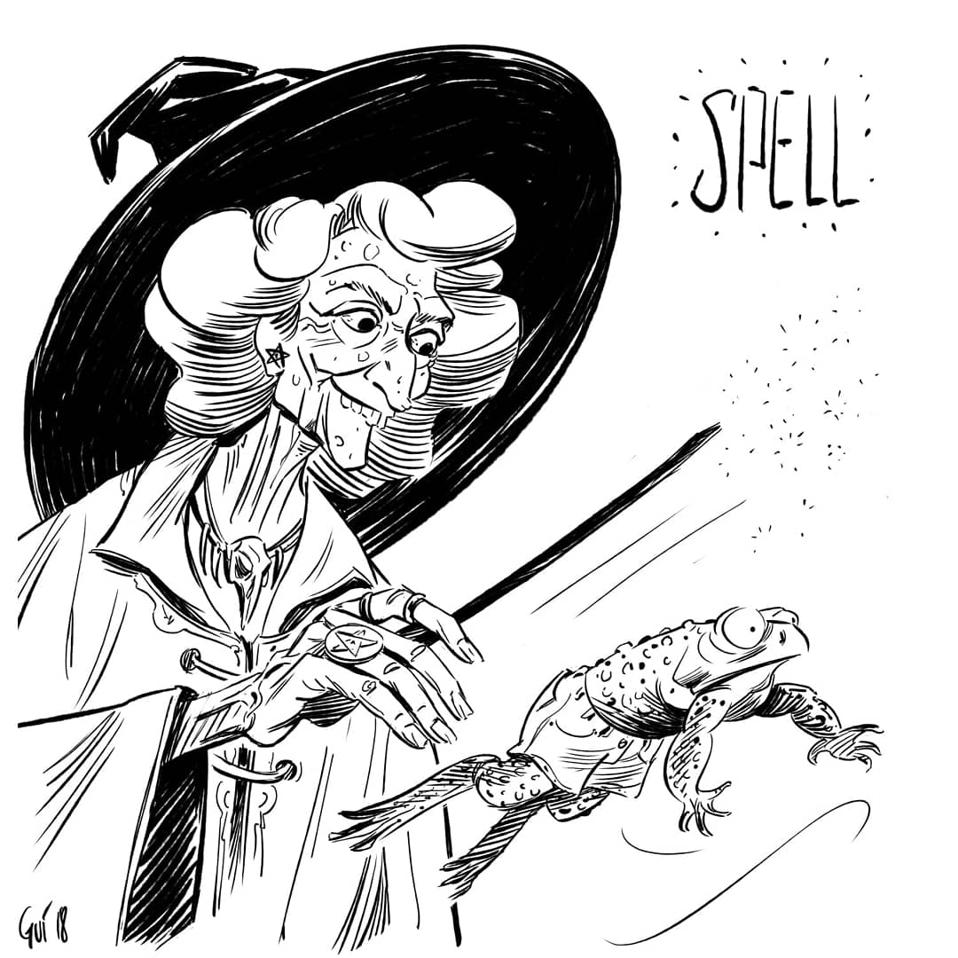 RaelynneMHale's tweet photo. I forgot to post them to Twitter, I've been posting all my #cuentober with Guillaume's #inktober on Instagram at @reili333 and @gabachogui. If your like his artwork you should check him out. #día4 #conjuro #spell https://t.co/Pd8omuJ5IX