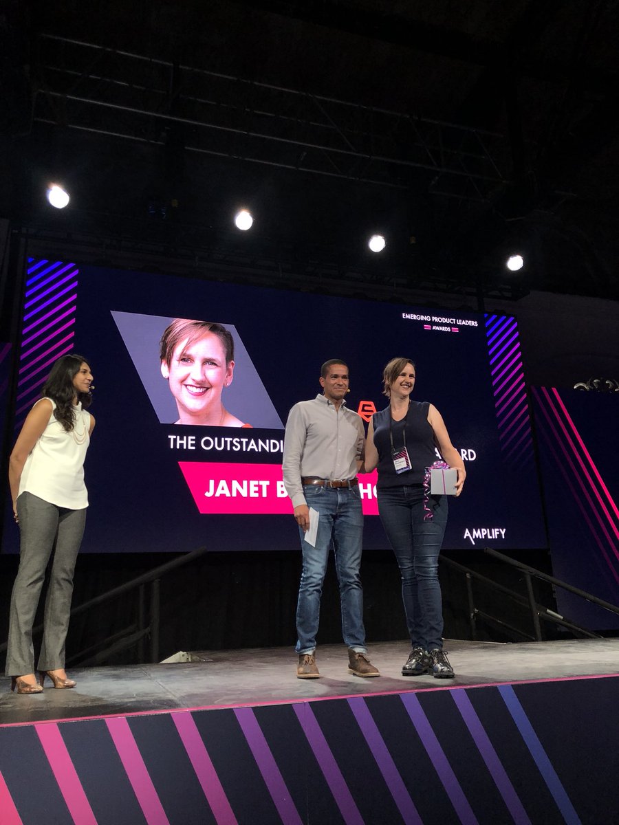 Nice job <a href="/janakin/">janakin</a>! Director of PM <a href="/carbonfive/">Carbon Five | A West Monroe Company</a> accepting the Outstanding Product Agency award <a href="/Amplitude_HQ/">Amplitude</a>