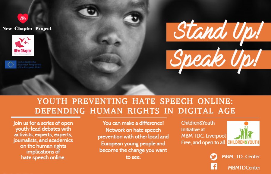 MBM_TD_Center's tweet photo. New Chapter Project and No Hate Speech European Youth Networking. Stay tuned. https://t.co/3U8jsJuXp9